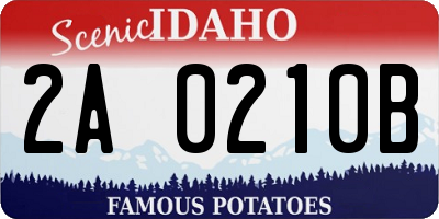 ID license plate 2A0210B