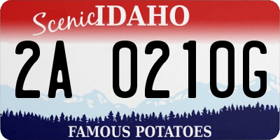 ID license plate 2A0210G
