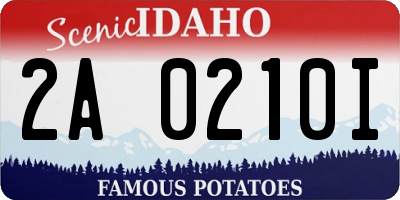 ID license plate 2A0210I