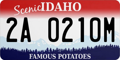 ID license plate 2A0210M