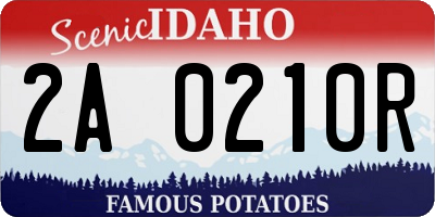 ID license plate 2A0210R