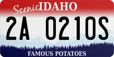 ID license plate 2A0210S