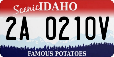 ID license plate 2A0210V