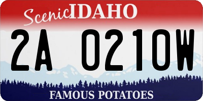 ID license plate 2A0210W