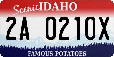 ID license plate 2A0210X