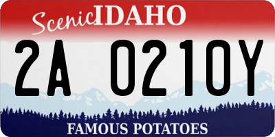 ID license plate 2A0210Y