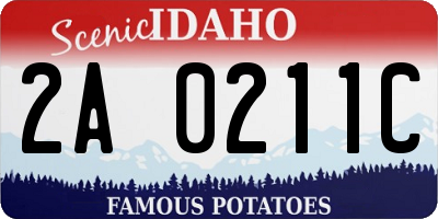 ID license plate 2A0211C
