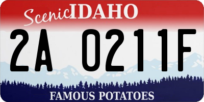ID license plate 2A0211F