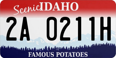 ID license plate 2A0211H