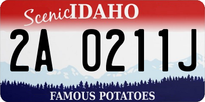 ID license plate 2A0211J