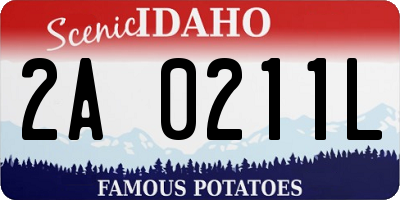 ID license plate 2A0211L