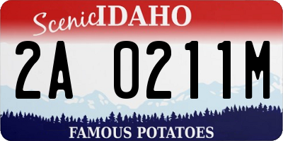 ID license plate 2A0211M