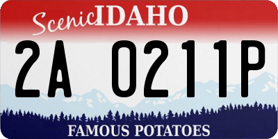 ID license plate 2A0211P