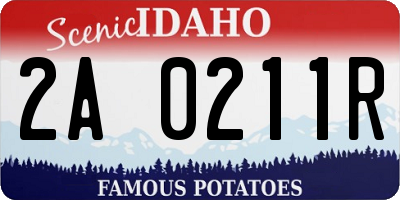 ID license plate 2A0211R