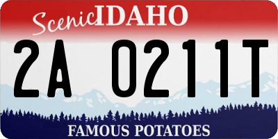 ID license plate 2A0211T