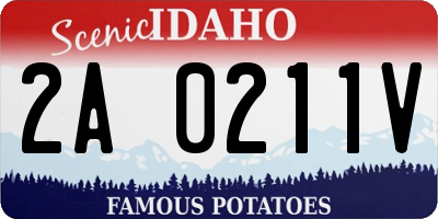 ID license plate 2A0211V