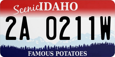 ID license plate 2A0211W