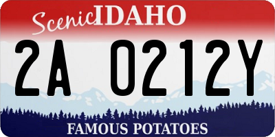 ID license plate 2A0212Y