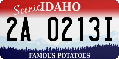ID license plate 2A0213I