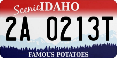 ID license plate 2A0213T