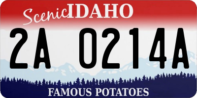 ID license plate 2A0214A