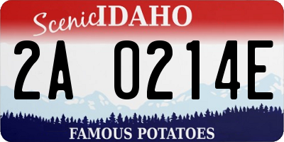 ID license plate 2A0214E