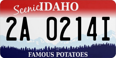 ID license plate 2A0214I