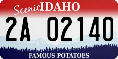 ID license plate 2A0214O