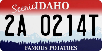 ID license plate 2A0214T