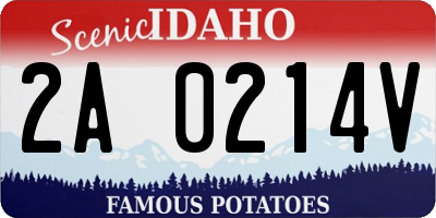 ID license plate 2A0214V