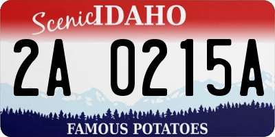 ID license plate 2A0215A