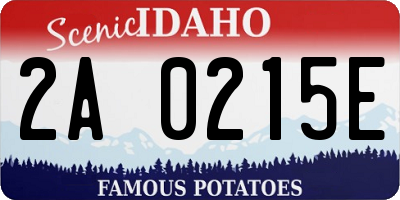 ID license plate 2A0215E