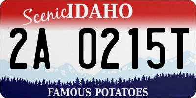 ID license plate 2A0215T
