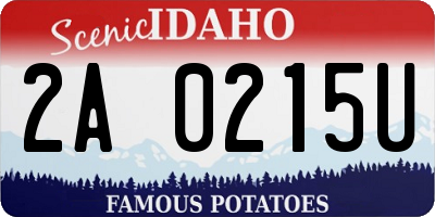 ID license plate 2A0215U