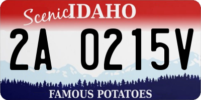ID license plate 2A0215V