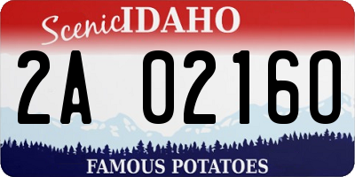 ID license plate 2A0216O