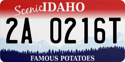 ID license plate 2A0216T