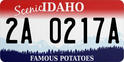 ID license plate 2A0217A