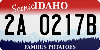 ID license plate 2A0217B