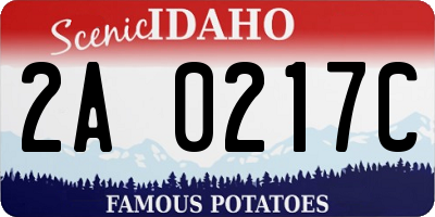 ID license plate 2A0217C