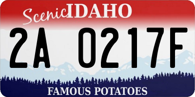 ID license plate 2A0217F