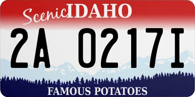 ID license plate 2A0217I