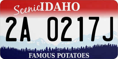 ID license plate 2A0217J