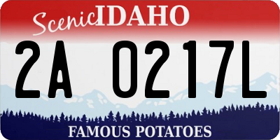 ID license plate 2A0217L