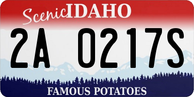 ID license plate 2A0217S