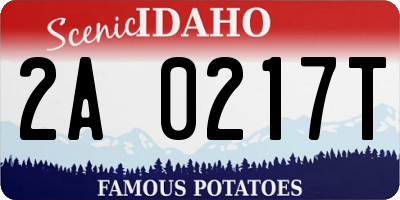 ID license plate 2A0217T