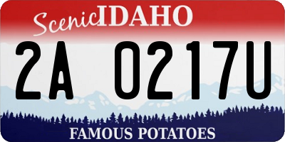 ID license plate 2A0217U