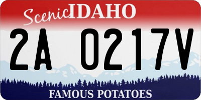 ID license plate 2A0217V