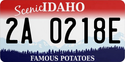 ID license plate 2A0218E