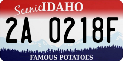 ID license plate 2A0218F